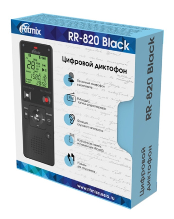 Диктофон Ritmix RR-820 8 GB Black